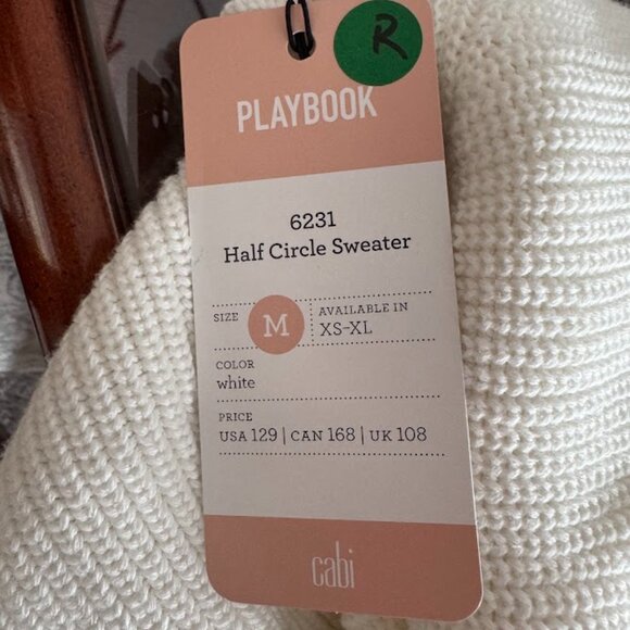 CABI Half Circle Sweater Winter Ivory Sz M #6231 NWT - Picture 5 of 6